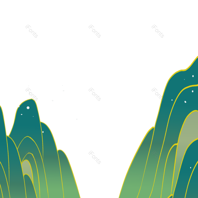 中国风图片,山脉元素,PNG,免抠素材